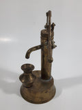 Vintage Mechanical Water Pump 5 1/4" Tall Brass Metal Ornament