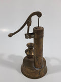 Vintage Mechanical Water Pump 5 1/4" Tall Brass Metal Ornament