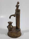 Vintage Mechanical Water Pump 5 1/4" Tall Brass Metal Ornament