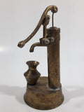 Vintage Mechanical Water Pump 5 1/4" Tall Brass Metal Ornament