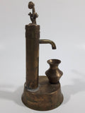 Vintage Mechanical Water Pump 5 1/4" Tall Brass Metal Ornament
