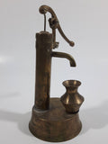 Vintage Mechanical Water Pump 5 1/4" Tall Brass Metal Ornament