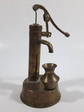 Vintage Mechanical Water Pump 5 1/4" Tall Brass Metal Ornament