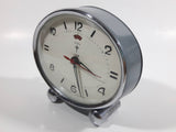 Vintage 1960s Polaris Grey Oval Shaped Windup Alarm Clock