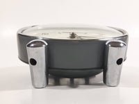 Vintage 1960s Polaris Grey Oval Shaped Windup Alarm Clock
