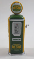 1950s Style John Deere Miniature 3 3/8" Tall Die Cast Metal Gas Pump - Missing Hose