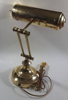 Vintage Curved All Brass Piano Bankers Desk Lamp