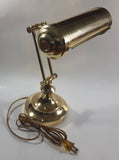 Vintage Curved All Brass Piano Bankers Desk Lamp