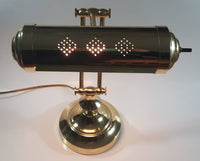Vintage Curved All Brass Piano Bankers Desk Lamp