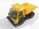 Vintage 1970s Tonka Dump Truck Yellow Pressed Steel Die Cast Toy Car Construction Equipment Vehicle - Made in Hong Kong