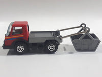 Vintage KY (Kai Yip) Steel Roder Bin Dumper Truck Red Plastic and Pressed Steel Die Cast Toy Car Vehicle