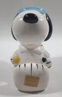 Vintage United Features Syndicate Snoopy Tennis Player Themed Ceramic Coin Bank