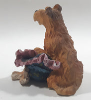 Dog on Blanket Resin Ornament