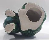 Dark Green Blue Glazed 5 3/8" Tall Ceramic Cat Ornament