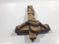 Villa Luigi Hand Carved Wood Crucifix Cross 8 1/2"