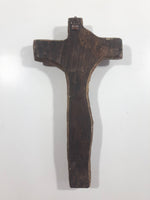 Villa Luigi Hand Carved Wood Crucifix Cross 8 1/2"