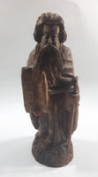 Moses Highly Detailed Carved Wood Sculpture with Removable Cane Walking Stick 9 3/4"