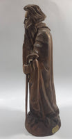 Moses Highly Detailed Carved Wood Sculpture with Removable Cane Walking Stick 9 3/4"