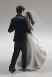 Bride Groom Dancing Couple Wedding Cake Topper 5 3/4" Tall Figure