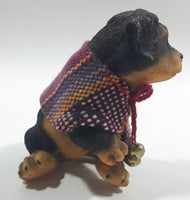 Dog with Bells Resin Figure Ornament