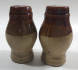 Vintage Stoneware Drip Glaze Salt and Pepper Shakers