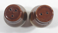 Vintage Stoneware Drip Glaze Salt and Pepper Shakers