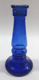 Pedestal Style Cobalt Blue Glass Candlestick Holder