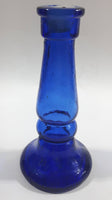 Pedestal Style Cobalt Blue Glass Candlestick Holder