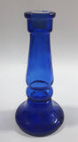 Pedestal Style Cobalt Blue Glass Candlestick Holder