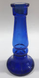 Pedestal Style Cobalt Blue Glass Candlestick Holder