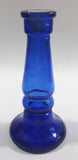 Pedestal Style Cobalt Blue Glass Candlestick Holder