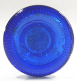 Pedestal Style Cobalt Blue Glass Candlestick Holder