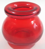 Vintage Style Ruby Red Glass Ink Well / Vase