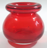 Vintage Style Ruby Red Glass Ink Well / Vase