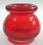 Vintage Style Ruby Red Glass Ink Well / Vase