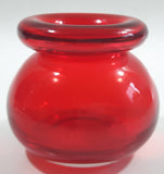 Vintage Style Ruby Red Glass Ink Well / Vase