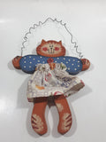 From The Shop of Robyn Kim '99 Wood Cat Folk Art Hanging 8" Tall