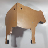 Black and White Dairy Cow Shaped Painted Wood Corner Wall Shelf