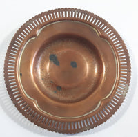 Vintage Engraved Copper Metal Ashtray