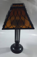 Tea Light Candle Lamp with Metal Base and Shade 13" Tall