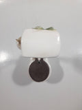 Miniature Vintage Style White Ceramic Toilet with Pull Chain Tank 4.75 Inch Tall
