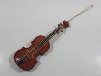 Miniature 5" Long Wood Violin Instrument Hanging Tree Ornament