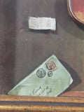 Vintage William Harnett The Old Violin Decoupage Wood Framed 3D Shadow Box