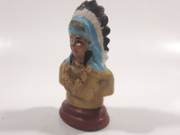 Small Hand Painted Indian Chief Aboriginal Ceramic Salt or Pepper Shaker (Single)