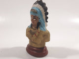 Small Hand Painted Indian Chief Aboriginal Ceramic Salt or Pepper Shaker (Single)