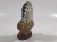 Small Hand Painted Indian Chief Aboriginal Ceramic Salt or Pepper Shaker (Single)