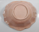 Vintage Flower Embossed Pitcher and Bowl Pink Ceramic Pottery Jug