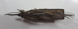 Vintage Metal Art Ship Sailboat Model Sculpture Made in Hong Kong