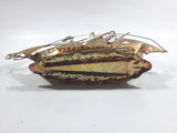 Vintage Metal Art Ship Sailboat Model Sculpture Made in Hong Kong