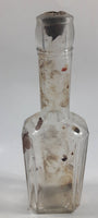 Vintage 8" Tall Clear Glass Bottle - Partial Cork